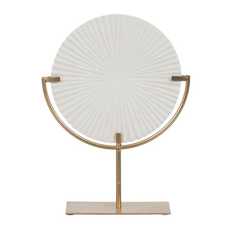 Figurine Décorative Blanc Doré Cercle 28 x 10 x 38 cm