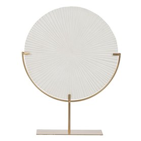 Figurine Décorative Blanc Doré Cercle 45 x 10 x 57 cm