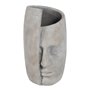 Vase Gris Ciment Visage 21 x 18 x 32,5 cm