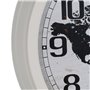 Horloge Murale Mappemonde Blanc Noir Fer 70 x 70 x 6,5 cm