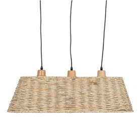 Suspension Noir Naturel Fer 220-240 V 77 x 27 x 92 cm