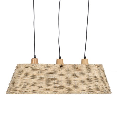 Suspension Noir Naturel Fer 220-240 V 77 x 27 x 92 cm