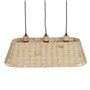 Suspension Noir Naturel Fer 220-240 V 77 x 27 x 92 cm