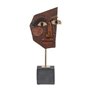 Sculpture Masque Marron Noir 17,8 x 10 x 43,7 cm