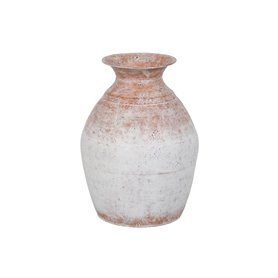 Vase Blanc Fer 27,5 x 27,5 x 36,5 cm