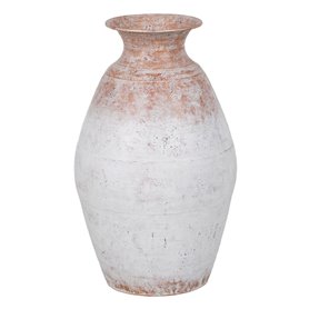 Vase Blanc Fer 28 x 28 x 45,5 cm