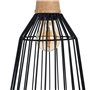 Suspension Noir Naturel Bois Fer 220-240 V 20 x 19,5 cm