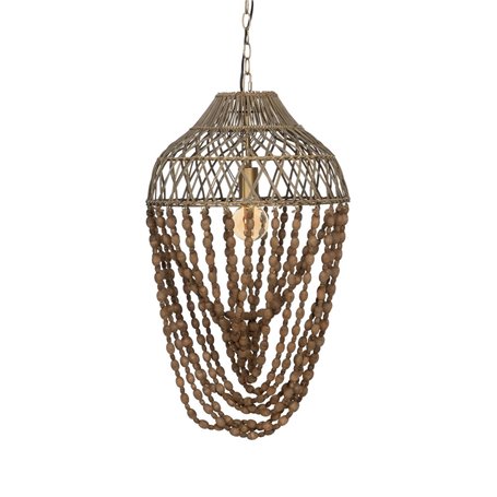 Suspension Naturel Métal 220-240 V 42,5 x 42,5 x 76 cm