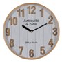 Horloge Murale Blanc Naturel Bois Verre 32 x 32 x 4,5 cm