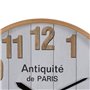 Horloge Murale Blanc Naturel Bois Verre 32 x 32 x 4,5 cm