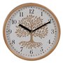 Horloge Murale Arbre Blanc Naturel Bois Verre 22 x 22 x 4,5 cm