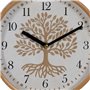 Horloge Murale Arbre Blanc Naturel Bois Verre 22 x 22 x 4,5 cm