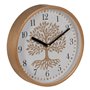 Horloge Murale Arbre Blanc Naturel Bois Verre 22 x 22 x 4,5 cm