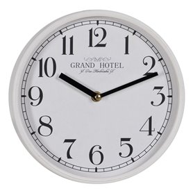 Horloge Murale Blanc Bois Verre 22 x 22 x 4,5 cm