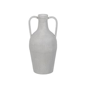 Vase Blanc Fer 18,5 x 18,5 x 38,5 cm