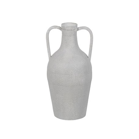 Vase Blanc Fer 18,5 x 18,5 x 38,5 cm