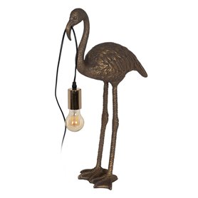 Lampe Flamingo Doré Polyrésine 40 W 37 x 19 x 59 cm