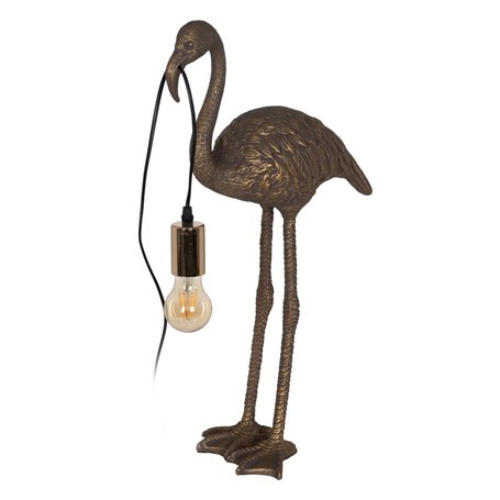 Lampe Flamingo Doré Polyrésine 40 W 37 x 19 x 59 cm