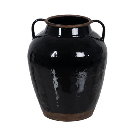 Vase Noir Fer 23 x 23 x 28,5 cm