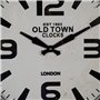Horloge Murale Blanc Noir Fer 46 x 46 x 6 cm