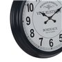 Horloge Murale Blanc Noir Fer 70 x 70 x 6,5 cm