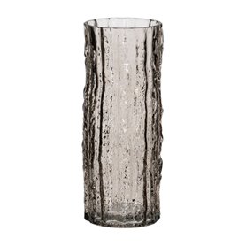 Vase Gris Verre 10 x 10 x 25,5 cm