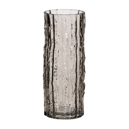 Vase Gris Verre 10 x 10 x 25,5 cm