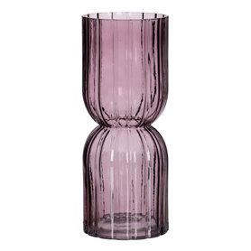 Vase Mauve Verre 12 x 12 x 30 cm