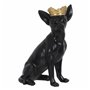 Figurine Décorative Noir Doré Chien 17 x 11,7 x 25,5 cm