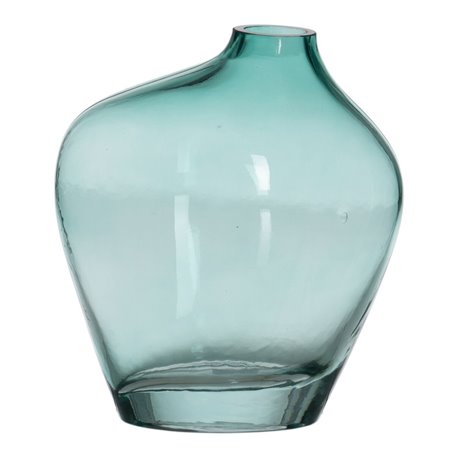 Vase Vert Verre 14,5 x 9,5 x 17 cm