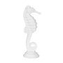 Figurine Décorative Blanc Cheval des Mers 11 x 9 x 31 cm