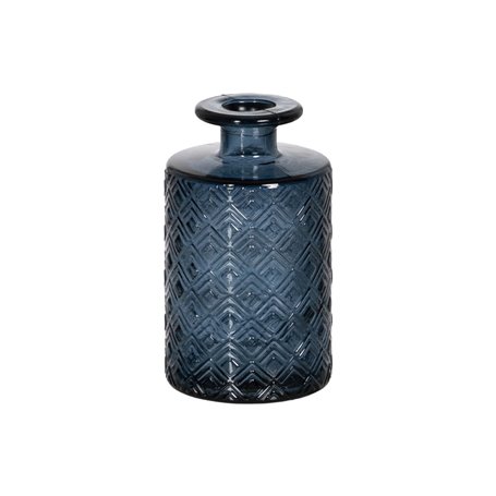 Vase WE CARE Bleu verre recyclé 9 x 9 x 16 cm