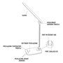 Lampe de bureau Montis MT042 Blanc Noir Aluminium ABS 16 Pièces