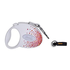 Laisse pour Chien Flexi Glam Splash 3 m Blanc S
