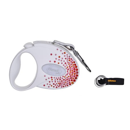 Laisse pour Chien Flexi Glam Splash 3 m Blanc S