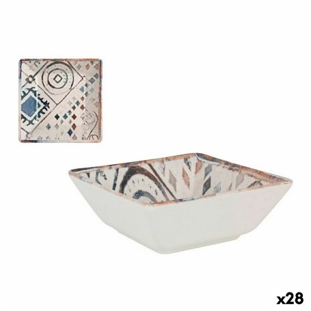 Bol La Mediterránea Grecia Porcelaine Bleu Marron 13 x 13 x 5 cm (28 U