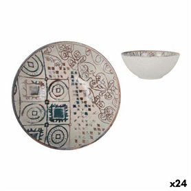 Bol La Mediterránea Grecia Porcelaine Bleu Marron Ø 16 x 7 cm (24 Unit