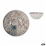 Bol La Mediterránea Grecia Porcelaine Bleu Marron Ø 16 x 7 cm (24 Unit