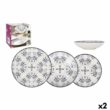 Service de Vaisselle La Mediterránea Tesa 12 Pièces Porcelaine (2 Unit