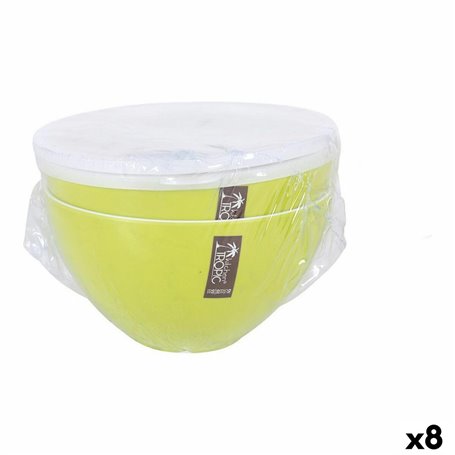 Set de Bols Kitchen Tropic   Avec couvercle Vert 2 Pièces (8 Unités)