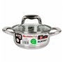 Casserole Quttin 139494 Avec couvercle Acier Ø 16 x 7 cm (6 Unités) (1