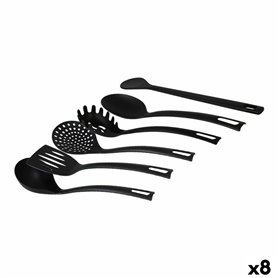 Set d'Ustensiles de Cuisine Quttin Quttin Noir (6 Pièces) (8 Unités) (