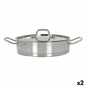 Casserole avec Couvercle en Verre Quttin 6 L Ø 32,8 cm (2 Unités)