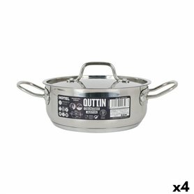 Casserole avec Couvercle Quttin Hotel Acier ø 20 x 8 cm (4 Unités)