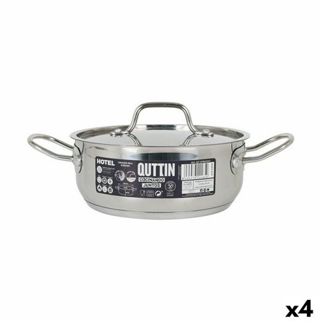 Casserole avec Couvercle Quttin Hotel Acier ø 20 x 8 cm (4 Unités)