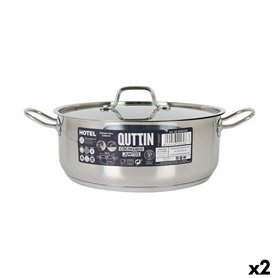 Casserole avec Couvercle Quttin Hotel Acier Ø 28 x 11 cm (2 Unités)