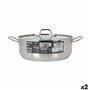 Casserole avec Couvercle Quttin Hotel Acier ø 32 x 12 cm (2 Unités)