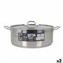 Casserole avec Couvercle Quttin Aluminium 36 x 14 cm (2 Unités)