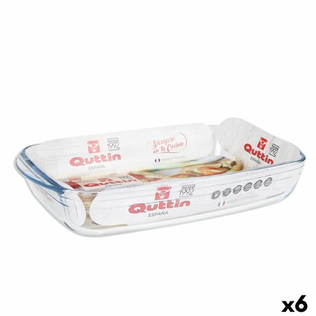 Plat de Four Quttin   Transparent verre Rectangulaire 4,2 L 38,8 x 23,