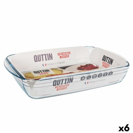 Plat de Four Quttin   Transparent verre Rectangulaire 5 L 40,2 x 26,4 